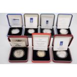 Seven various Royal Mint proof silver coins