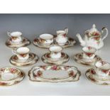 A quantity of Royal Albert Old Country Rose pattern wares