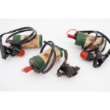 Three Second World War Easco life jacket lamps