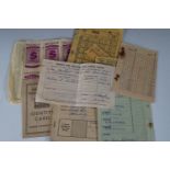 A quantity of ration books and coupons etc