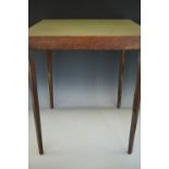 A 1920s Vono folding cards table, 61 cm x 61 cm, [UK P&P circa £35]