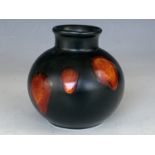 A contemporary Poole Pottery spherical vase, 10 cm