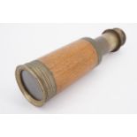 A Victorian single-draw pocket telescope, objective 1-inch, 8 cm closed