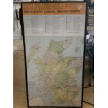 A British Field Sports Society (Scottish Branch) Honorary Local Secretaries framed and glazed map of