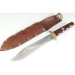 A Rourke's Drift Zululand 1879 commemorative Bowie knife, 38 cm