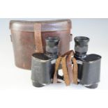 A cased set of Great War British army prismatic binoculars