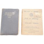 An early 20th Century first aid booklet together with a 1941 Architects' and Surveyors' Diary