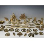 A large quantity of horse brasses, toasting forks and other brassware