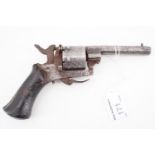 A 19th Century pin-fire revolver