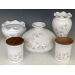 Denby Dauphine pattern vases etc