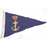 A Victorian Northern Boat Club pennant / flag, 32 cm x 53 cm