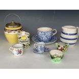 Ceramics including a Victorian Windermere pattern transfer-printed breakfast cup and saucer,