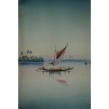 L M Ghose Four 1930s South Asian views, water colour, un-framed