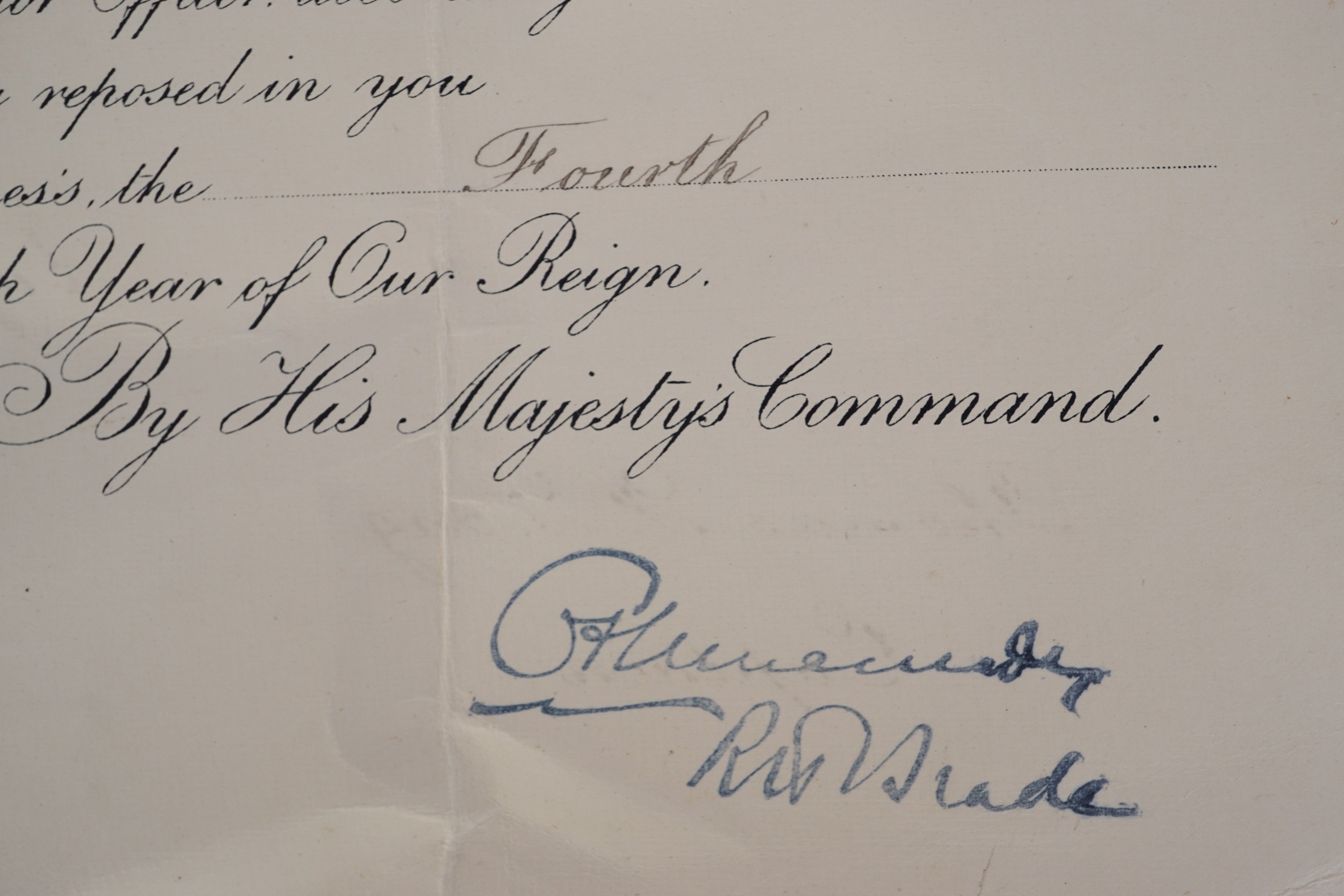 A Great War Army officer's commission document - Image 4 of 4