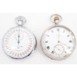 An early 20th Century Limit nickel-cased pocket watch together with a Sperina stop watch