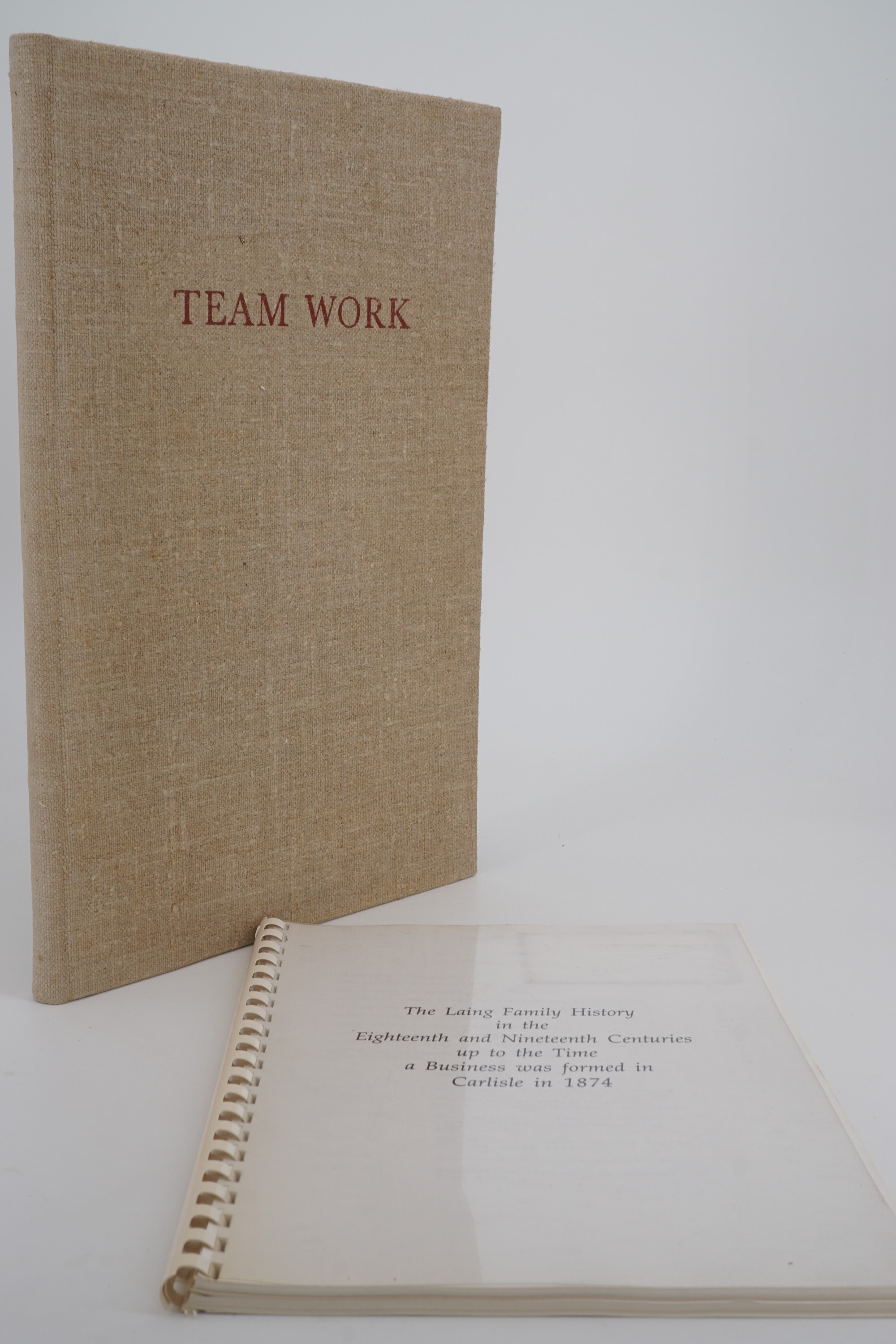 Teamwork, The History of John Laing & Son Ltd, circa 1950, buckram-bound, 37 cm x 25 cm, together