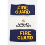 Two Civil Defense arm bands