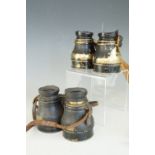 Two sets of Second World War British Army paratroop issue binoculars