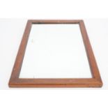 A small British Rail wall mirror, the plate etched "BR (M)", 27 cm x 20 cm
