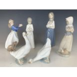 Six Spanish Nao porcelain figurines