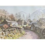 Four signed limited edition Judy Boyes prints depicting Lake District views, framed under glass,