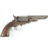 A .35 calibre Colt Pocket Navy style revolver, the cylinder marked "Colt London" and impressed naval