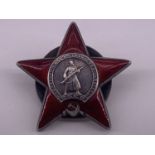 A Soviet Order of the Red Star, numbered 2134345