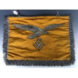 A German Third Reich Luftwaffe trumpet banner, that of Fliegerhorst Kommandantur Borkum (an East