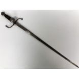 A 17th Century riding or small sword, Spanish or German, having a slender double-edged blade with