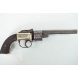 An early 19th Century transitional revolver. having a 5 1/4 inch octagonal barrel of approx .40