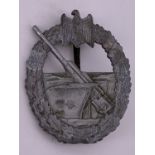 A German Third Reich Coastal Artillery war badge