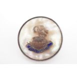 A Great War Liverpool Pals silver-mounted tortoiseshell sweetheart brooch