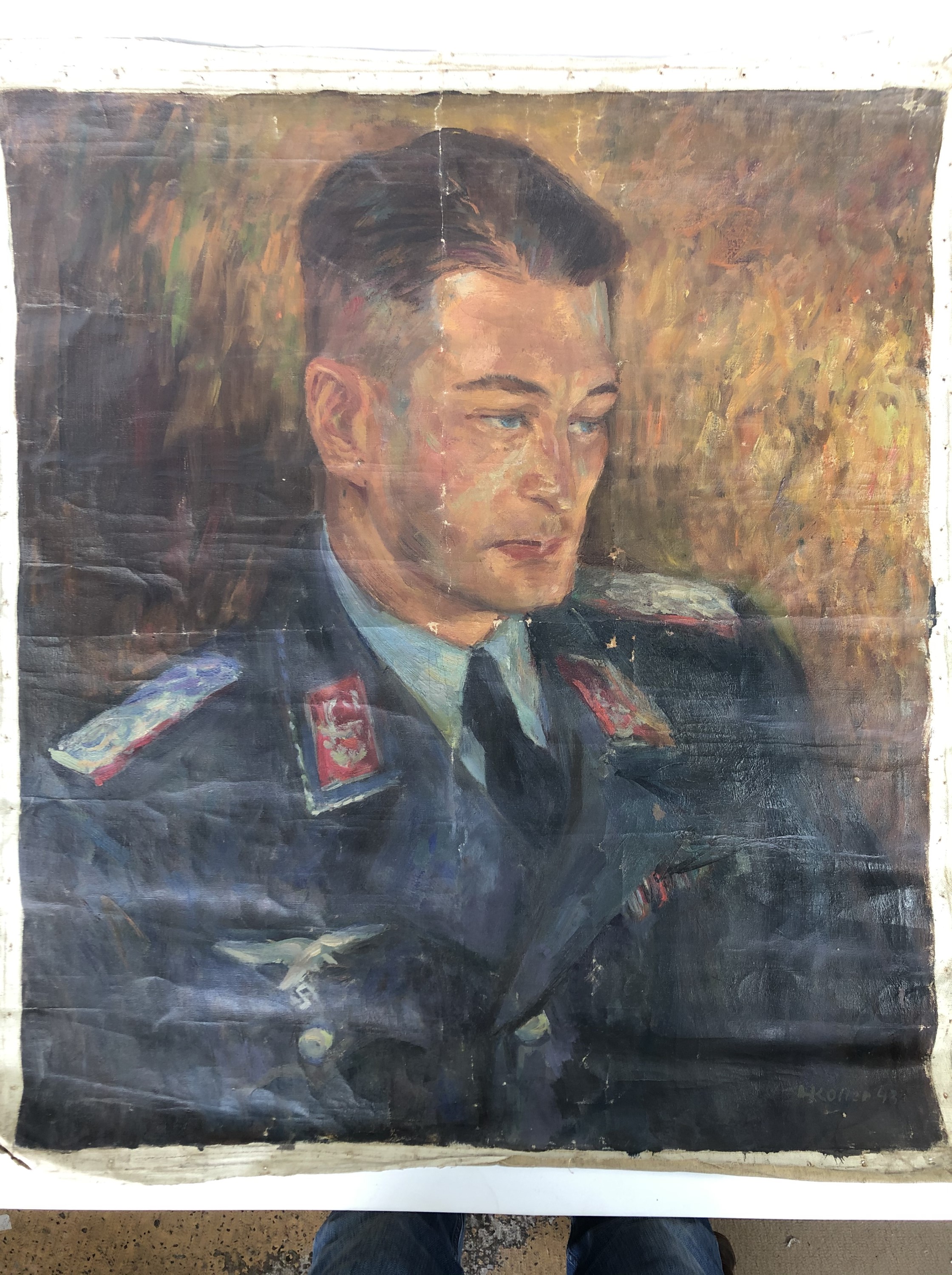 Herman Koller (German, 1911-1972) Two Second World War portraits of Luftwaffe officers, one - Image 5 of 8