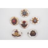 Six mother-of-pearl sweetheart brooches