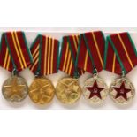 Five Soviet Medals for Irreproachable Service in the Armed Forces