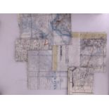 Five RAF / RAAF silk escape maps