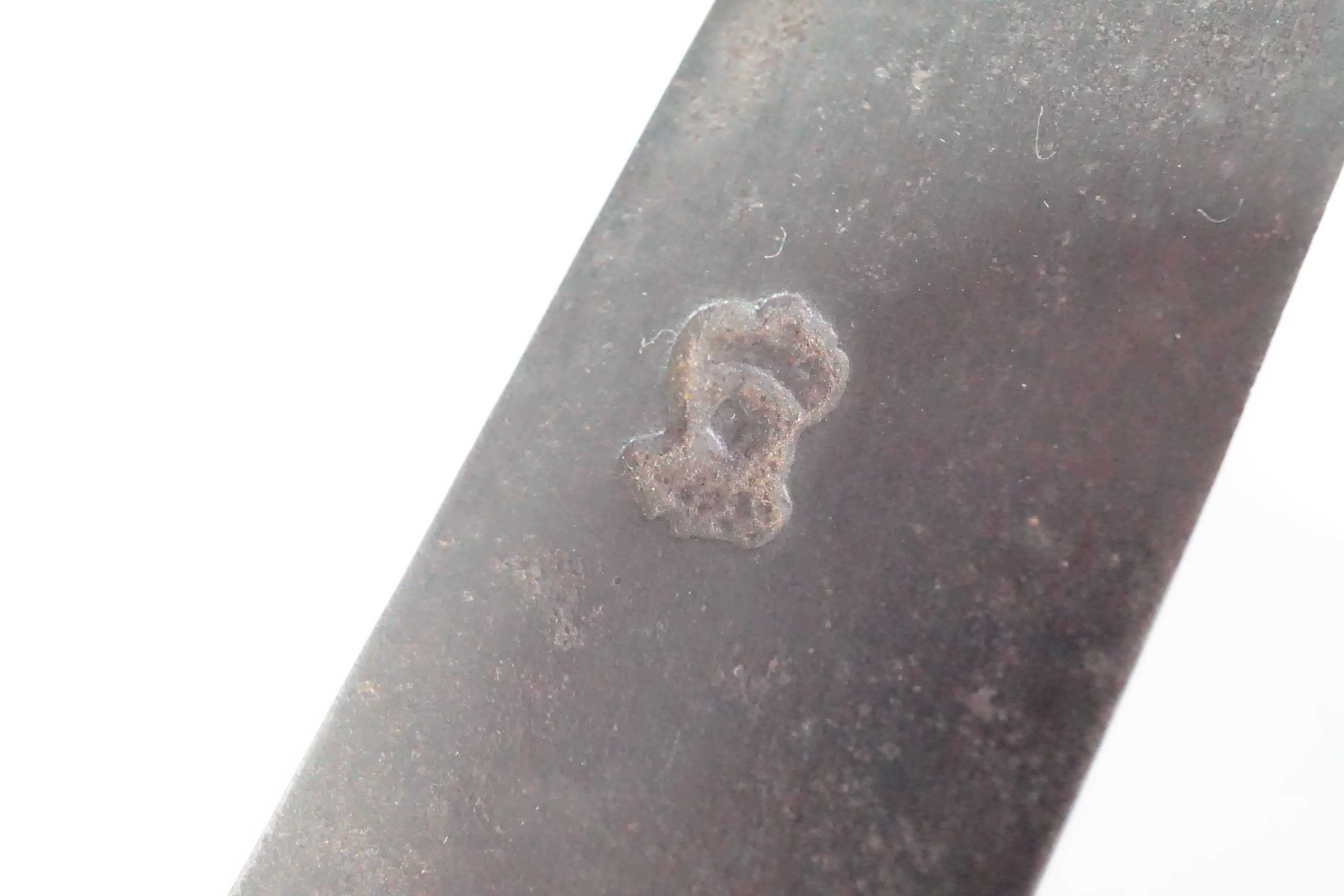 A late 17th Century hunting hanger, the curved tapering blade bearing a struck cutler's mark in - Image 5 of 7