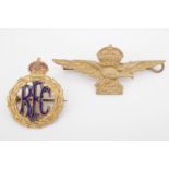 Royal Flying Corps and RAF sweetheart brooches