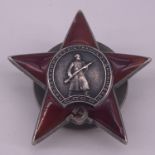 A Soviet Order of the Red Star, numbered 1351379