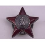 A Soviet Order of the Red Star, numbered 3682387
