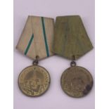 Two Soviet Medals for the Defence of Leningrad