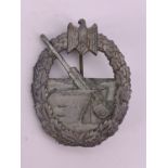 A German Third Reich Coastal Artillery war badge