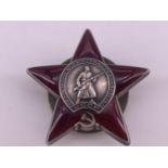 A Soviet Order of the Red Star, numbered 3340797