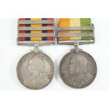 Queen's and King's South Africa Medals to 5500 Pte / Serjt J King, Gloucestershire Regt, (ghost