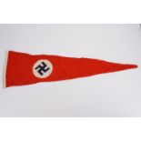 A German Third Reich printed cotton pennant