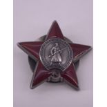 A Soviet Order of the Red Star, numbered 3259611