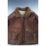 A sheepskin flying jacket, circa 1940s