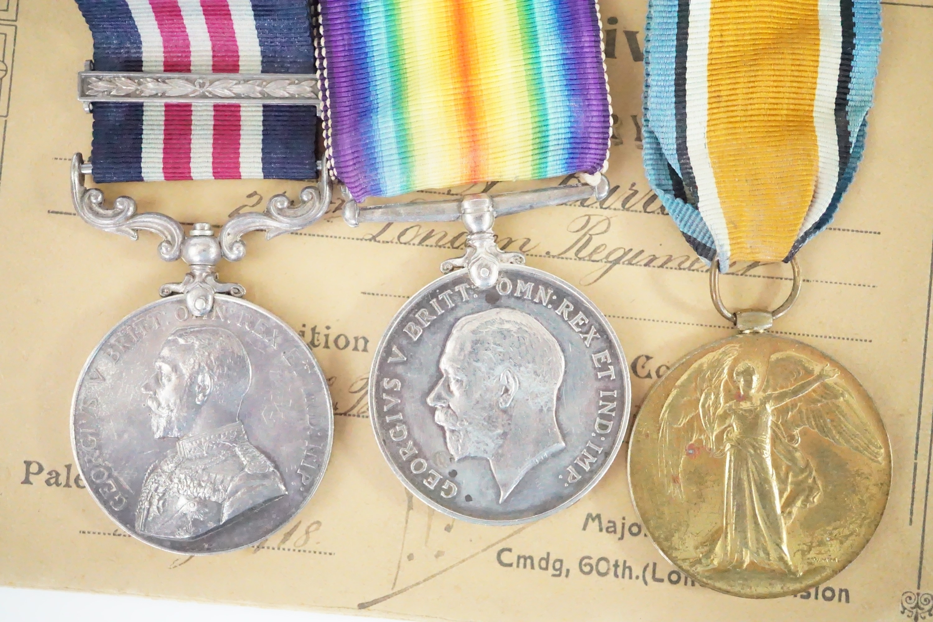 A Great War gallantry and sibling medal group, comprising Military Medal and Bar, British War and - Image 3 of 15