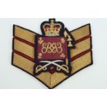 A QEII Grenadier Guards colour sergeant's full dress rank badge