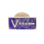 A Second World War Morse "V for Victory" lapel badge